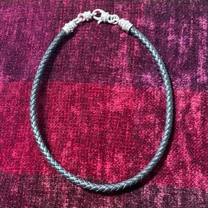 Elegant Black Braided Necklace